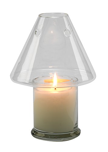 Biedermann & Sons Decorative Glass Jar Candle Shade, 6 x 4.5-Inches, Clear