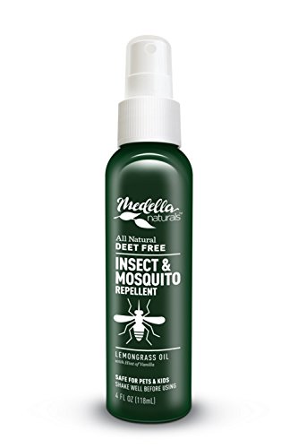 Medella Naturals Insect & Mosquito Repellent, DEET-Free All-Natural Formula, Kid and Pet Friendly, Made in the USA, 4 Ounce Spray Bottle
