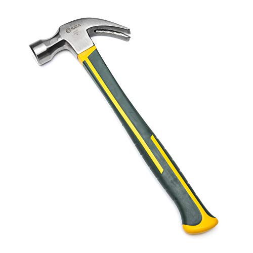 SATA 24-oz. Curved Claw Hammer with an Ergonomic Green and Yellow Fiberglass Handle and a High-Carbon Steel Head - ST92307ST (ST92307SC)