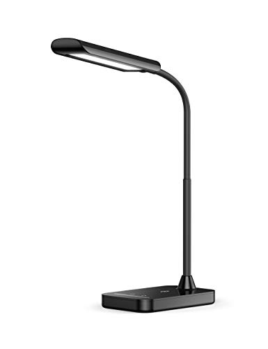 TaoTronics LED Desk Lamp, TT-DL11 Flexible Gooseneck Table Lamp,5 Color Temperatures with 7 Brightness Levels,USB Charging Port, Memory Function,7W,Official Member of Philips EnabLED Licensing Program