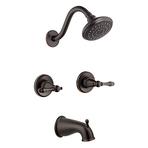 Design House 523472 Oakmont 2-Handle Bath and Shower Trim with Valve, Oil Rubbed Bronze