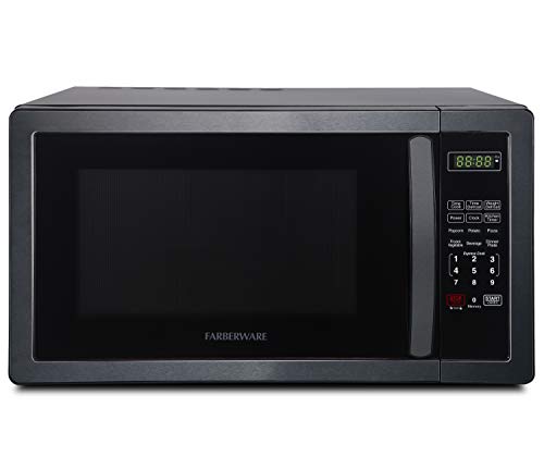 Farberware Classic FMO11AHTBSB 1.1 Cu. Ft. 1000-Watt Microwave Oven, Black Stainless Steel