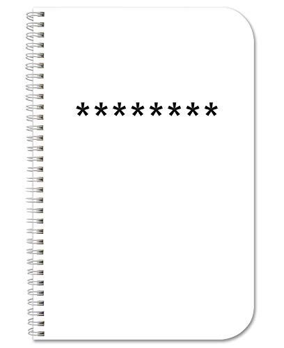 BookFactory Password Journal/Password Organizer/Password Book/Logbook/Password Keeper, 120 Pages, 3 1/2' x 5 1/4', Durable Thick Translucent Cover, Wire-O Binding (JOU-120-MCW-A-(Password))