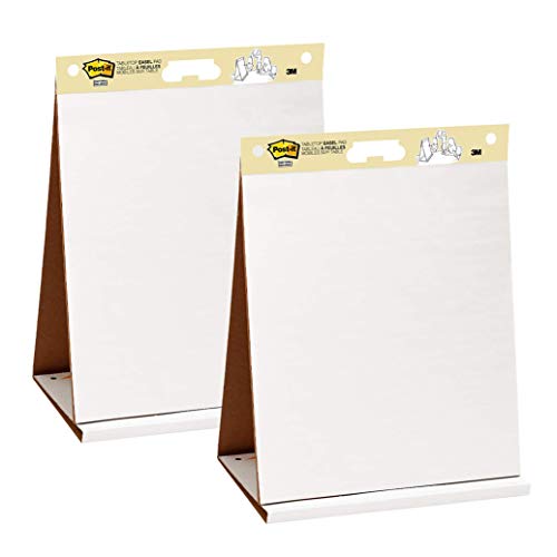 Post-it Super Sticky Portable Tabletop Easel Pad, Great for Virtual Teachers and Students, 20x23 Inches, 20 Sheets,Pad, 2 Pads (563 VAD 2PK)