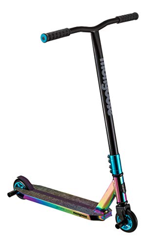 Mongoose Rise 100 Pro Youth and Adult Freestyle Kick Scooter, High Impact 110mm Wheels, Bike-Style Grips, Lightweight Alloy Deck, Oil Slick
