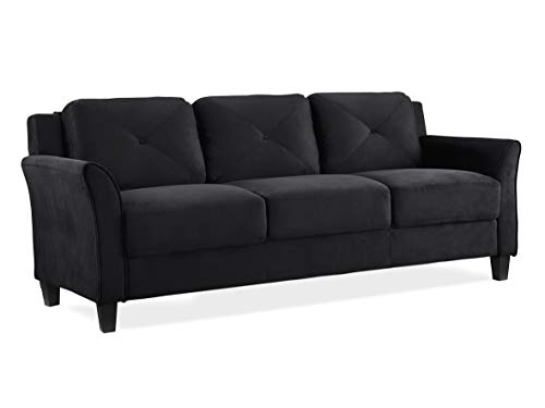 Lifestyle Solutions Collection Grayson Micro-fabric Sofa, Black