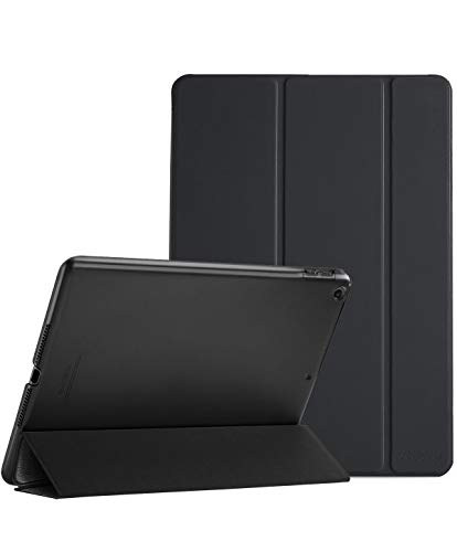 ProCase iPad 9.7 Case 2018 iPad 6th Generation Case / 2017 iPad 5th Generation Case - Ultra Slim Lightweight Stand Case with Translucent Frosted Back Smart Cover for Apple iPad 9.7 Inch –Black