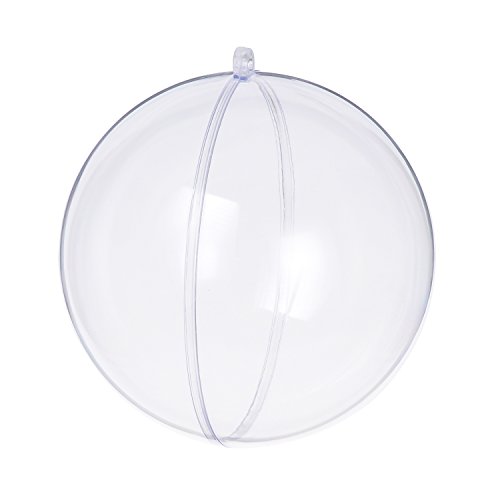 S SEEKINGTAG Clear Plastic Fillable Ornaments Ball - 100mm Pack of 10 Individual Ornaments