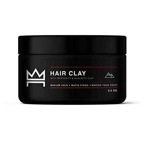 Hair Craft Co. Clay Pomade 2.8oz - Shine Free Matte Finish - Medium Hold/Natural Look – Best Men’s Styling Product, Barber Approved – Ideal for Textured, Thickened & Modern Hairstyles – Unscented