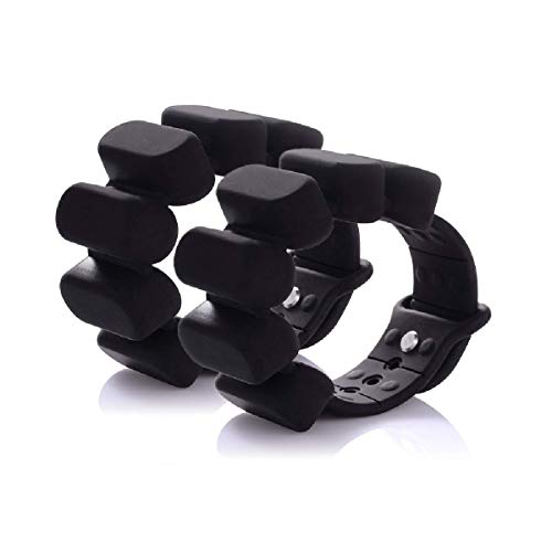 TOSAMC Durable Adjustable Wrist Weights - Wearable Weight Bracelet Intensify Fitness, Exercise, Walking, Jogging, Gymnastics, Aerobics, Yoga, Gym; 2pics Set. (Black, 1.2LB)