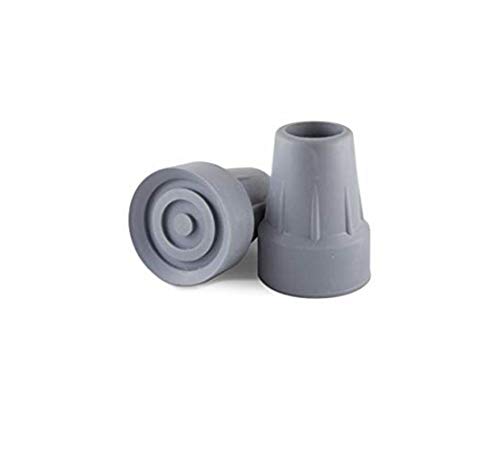 Crutch Tips，Replacement Medical Drive Cane Tips, 7/8 Inch, 2 Pcs, Gray
