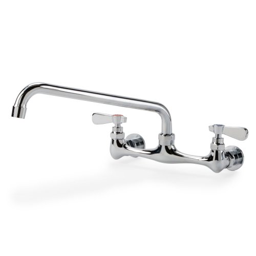 Commercial Kitchen Restaurant Faucet 8' Center Splash-mount Faucet w/ 12' Spout