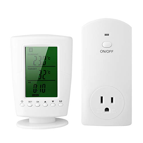 Wireless Thermostat Socket, Programmable Smart Temperature Control Socket Control Heating or Cooling Equipment(US Plug)