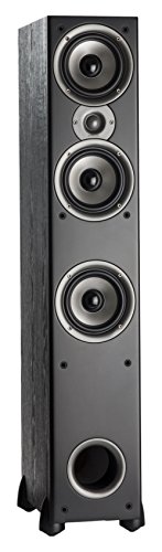 Polk Audio Monitor 60 Series Floorstanding Speaker (Black, Single)- 1' Tweeter, (3) 5.25' Woofers