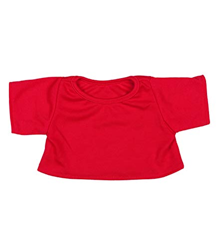 Red T-Shirt Outfit Teddy Bear Clothes Fit 14' - 18' Build-a-bear, Vermont Teddy Bears, and Make Your Own Stuffed Animals