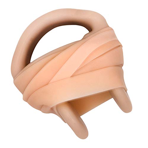 Splaqua Swimming Nose Clip with String - Comfortable Soft Latex Plugs for Kids and Adults - Neutral Beige (One Pack)