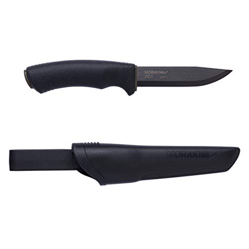 Morakniv Bushcraft Carbon Fixed Blade Knife with Carbon Steel Blade, Black, 0.125/4.3-Inch (M-12490)