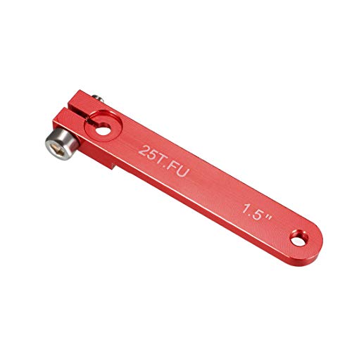 uxcell Aluminum Servo Arms Single Arm 25T 4-40# Thread Red, for 1.5 Inch Futaba