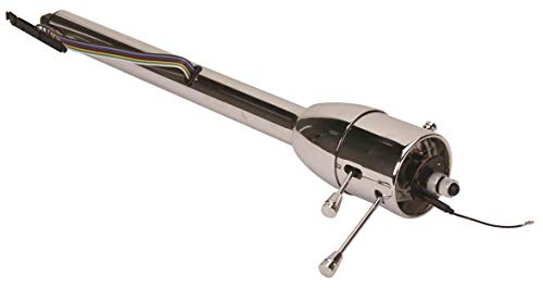 NEW CHROME STANDARD GM TILT STEERING COLUMN,5-POSITION,33' LONG,CLASSIC HOT ROD