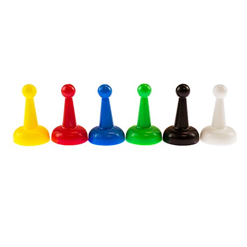 Super Z Outlet Assorted 1' Inch Multi-Color Pawns Pieces for Board Games, Component, Tabletop Markers,Arts & Crafts (24 Pack)