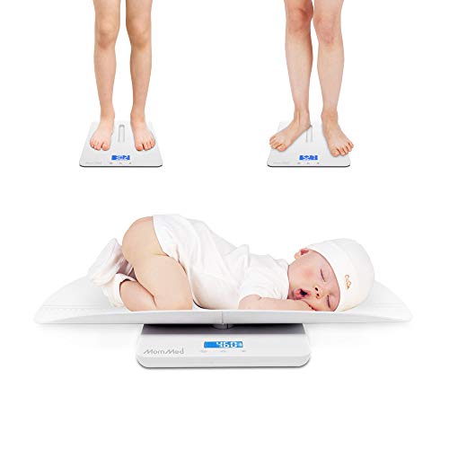 Baby Scale, Multi-Function Toddler Scale, Baby Scale Digital, Pet Scale, Infant Scale with Hold Function, Blue Backlight, Weight(Max: 220 Pound) and Height Track (Max: 24inch)