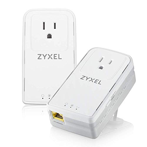 Zyxel G.hn 2400 Wave 2 Powerline Kit, Pass-Thru, Gigabit, Plug&Play, Stream 8k Content [PLA6456]