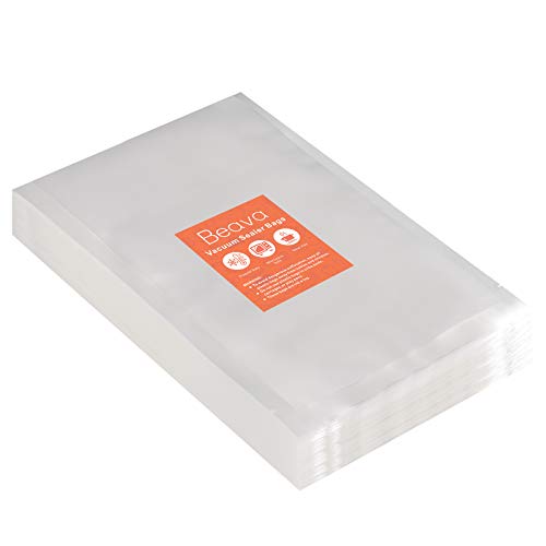 Vacuum Sealer Bags 12x16 Inch, Beava 100pcs Precut Vacuum Sealer Bags for food, Embossed Commercial Grade Food Saver Bags for Seal a Meal, Sous Vide Cooking or Meal Prep