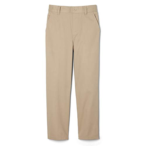 French Toast Boys' Big Pull-On Relaxed Fit School Uniform Pant (Standard & Husky), Khaki, 8