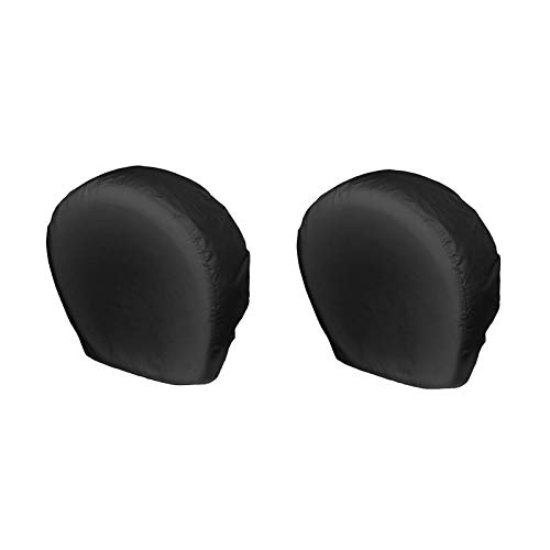 Explore Land Tire Covers 2 Pack - Tough Tire Wheel Protector For Truck, SUV, Trailer, Camper, RV - Universal Fits Tire Diameters 26-28.75 inches, Black