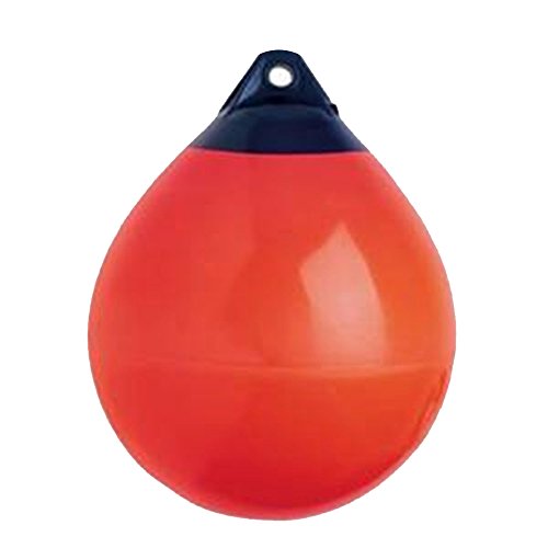 X-Haibei 1 Boat Fender Ball Round Anchor Buoy, Dock Bumper Ball Inflatable Vinyl A-Series Shield Protection Marine Mooring Buoy Red Dia. 9.8inchH 12.2inch