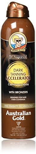 Australian Gold Dark Tanning Accelerator Continuous Spray Bronzer | 6 Ounce