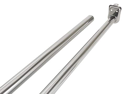 Design House Hardware 206052 Adjustable Closet Rod, 48-72', Polished Chrome, 48'-72'