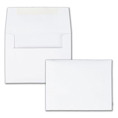 Quality Park Invitation Envelopes, #5.5, White, 4.375 x 5.75 inches,Box of 100 (36217)