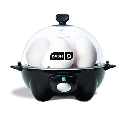 DASH black Rapid 6 Capacity Electric Cooker for Hard Boiled, Poached, Scrambled Eggs, or Omelets with Auto Shut Off Feature, One Size