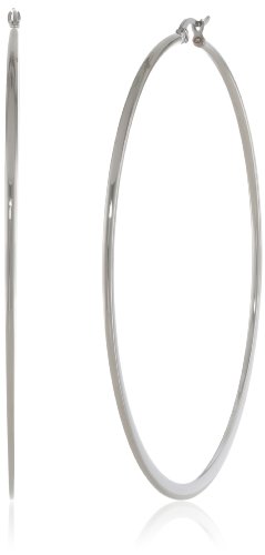 Amazon Essentials Stainless Steel Flattened Hoop Earrings (70mm)