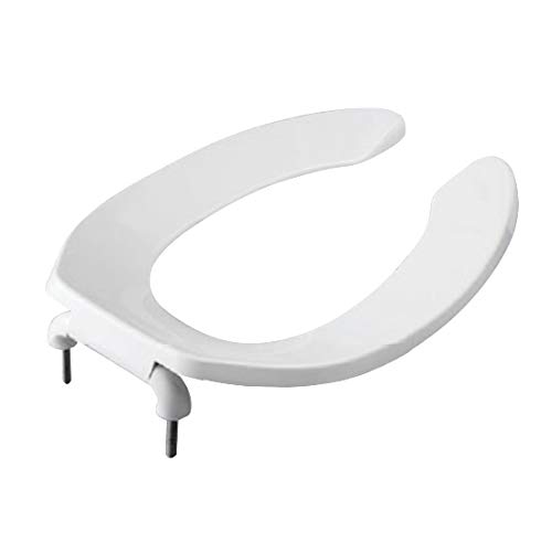 WDI I2090D, Elongated Commercial Plastic Open Front Toilet Seat, White