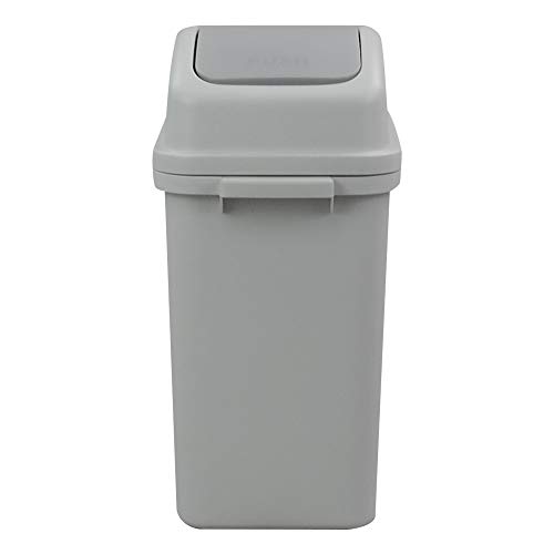 Minekkyes 10L Garbage Can, Plastic Kitchen Trash Can with Lid (Grey)