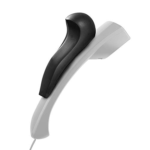Power Gear Telephone Shoulder Rest, Hands Free Phone Conversations, Designed for Comfort, Strong Adhesive, Ergonomic Design, Black, 27636