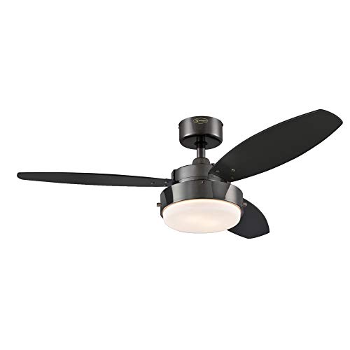 Westinghouse Lighting 7221500 Alloy Ceiling Fan with Light, 42 Inch, Gun Metal