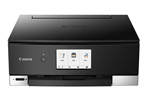 Canon TS8320 All In One Wireless Color Printer For Home | Copier | Scanner | Inkjet Printer | With Mobile Printing, Black, Amazon Dash Replenishment Ready