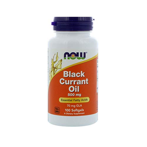 NOW Supplements, Black Currant Oil 500 mg with 70mg of GLA (Gamma-Linolenic Acid), 100 Softgels