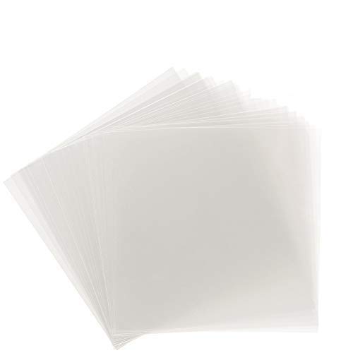 Samsill 50 Pack 12' x 12' Clear Plastic Sheet for Crafting Supplies and Die Cutting Machines, Flexible Clear Craft Plastic .007 Thickness