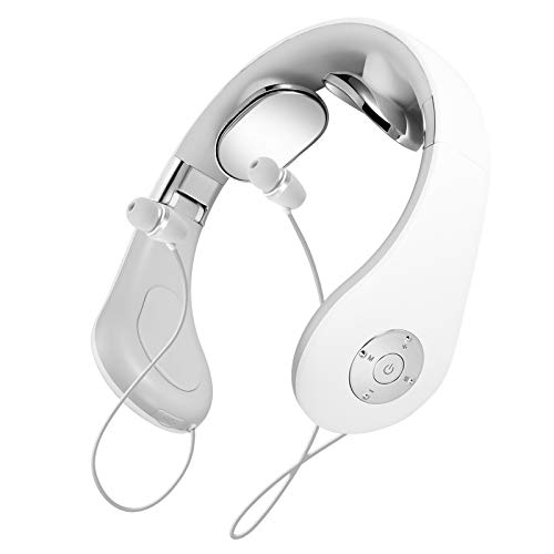 Bluetooth Headphones, HaoHiyo Wireless Neckband Massage Headset Sports Earbuds Stereo Earphones with Mic (55 Hrs Playtime, 2021 Upgraded) (White)