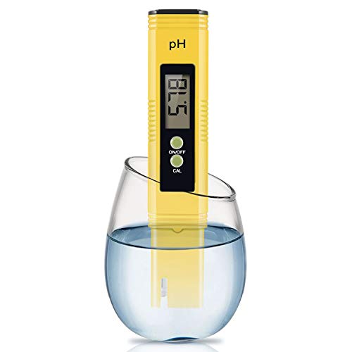 Digital PH Meter, PH Meter 0.01 PH High Accuracy Water Quality Tester with 0-14 PH Measurement Range for Household Drinking, Pool and Aquarium Water PH Tester Design with ATC