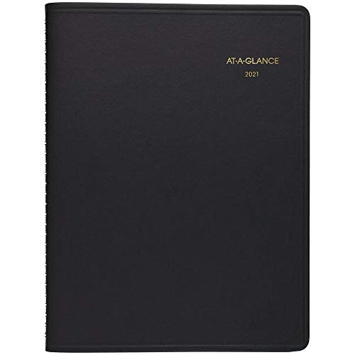 2021 Two Person Daily Appointment Book & Planner by AT-A-GLANCE, 8' x 11', Large, Black (702220521)