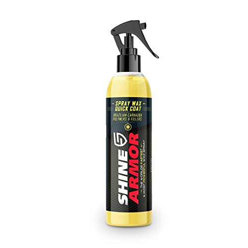 SHINE ARMOR Car Wax with Carnauba Wax - Liquid Spray Wax for Car - Hybrid Hydrophobic Car Polish and Car Shine Spray - Spray Wax Car Sealant & Paint Protection - Fast Auto Car Wax Spray Coating
