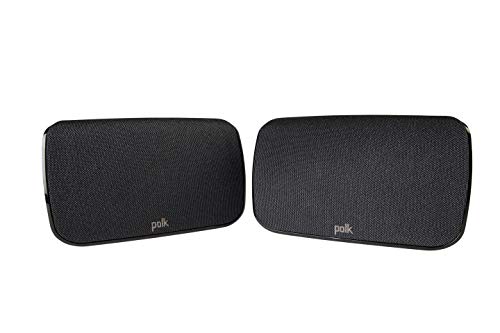 Polk Audio SR1 Wireless Rear Surround Speakers for MagniFi Max Sound Bar System | Easy Connectivity and Versatile Use | Upgrade to 5.1 Channels Sound | Pair, Black