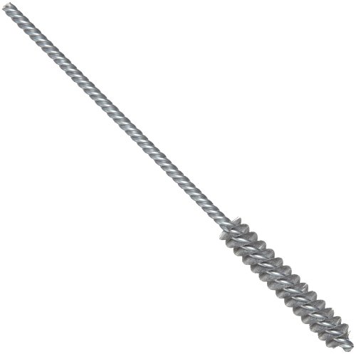 Weiler 21232 0.006' Wire Size, 3/8' Diameter, 4' Length, Steel Bristles, Double Stem Double Spiral Power Tube Brush