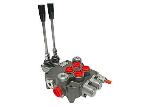 Magister Hydraulic Directional Control Valve 13 GPM with 2 Spools Monoblock 4-Way Tandem Center