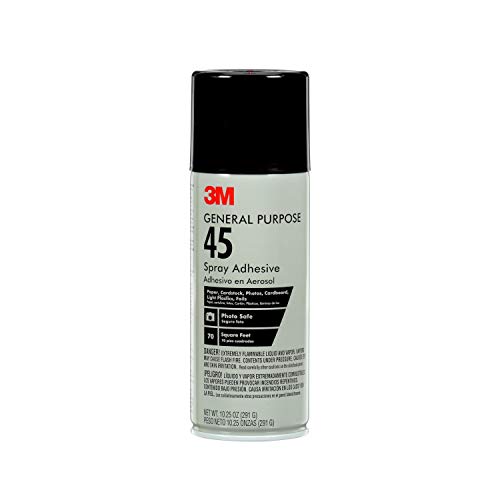 3M General Purpose 45 Spray Adhesive, 10-1/4-Ounce, White